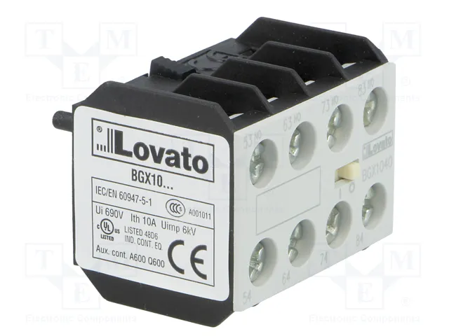 LOVATO ELECTRIC Contactores auxiliares BG agarres de tornillo