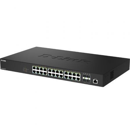 Dlink Switch DMS-1250-28P/E 28 Puertos PoE 2.5G RJ-45 Gigabit, 4 Puertos SFP+ 10G, Smart Managed, L2+