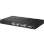 Dlink Switch DMS-1250-28P/E 28 Puertos PoE 2.5G RJ-45 Gigabit, 4 Puertos SFP+ 10G, Smart Managed, L2+