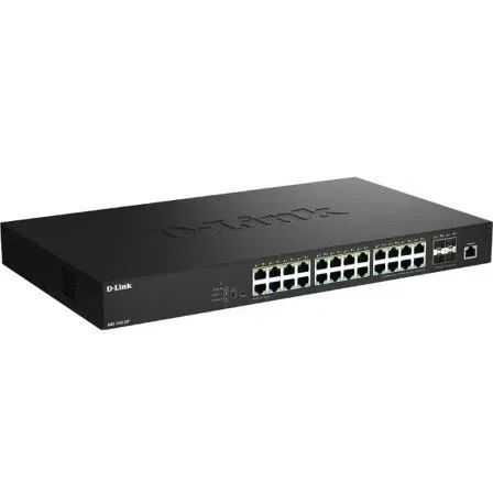 Dlink Switch DMS-1250-28P/E 28 Puertos PoE 2.5G RJ-45 Gigabit, 4 Puertos SFP+ 10G, Smart Managed, L2+