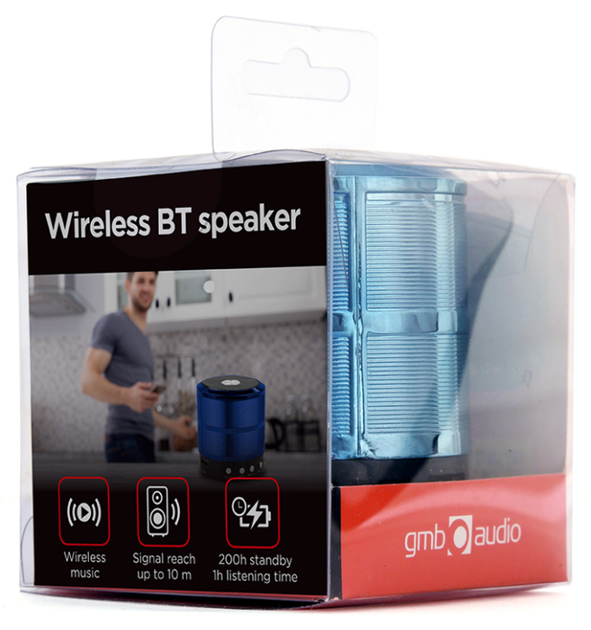 GEMBIRD Altavoz Bluetooth Portátil SPK-BT-08-B Azul