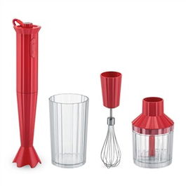 Alessi MDL10S R PLISSE Batidora de Mano Roja con Accesorios