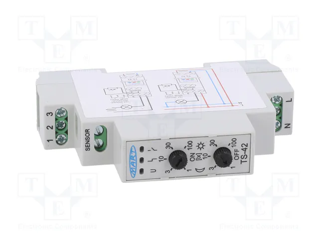 MART Interruptor de crepúsculo TS-42-3 230VAC 16A SPDT