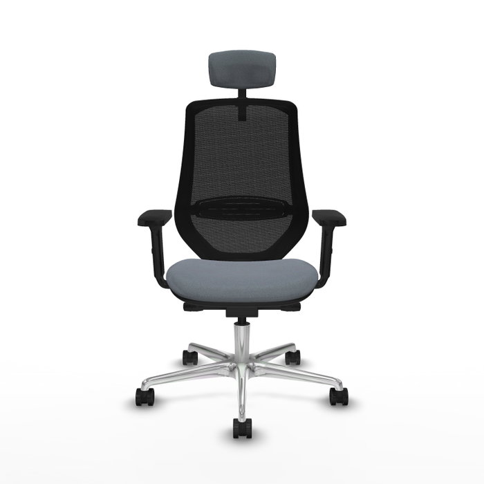 PIQUERAS Y CRESPO Silla de oficina Mardos con mecanismo Sincro/Traslack, Gris y Negro