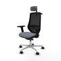 PIQUERAS Y CRESPO Silla de oficina Mardos con mecanismo Sincro/Traslack, Gris y Negro