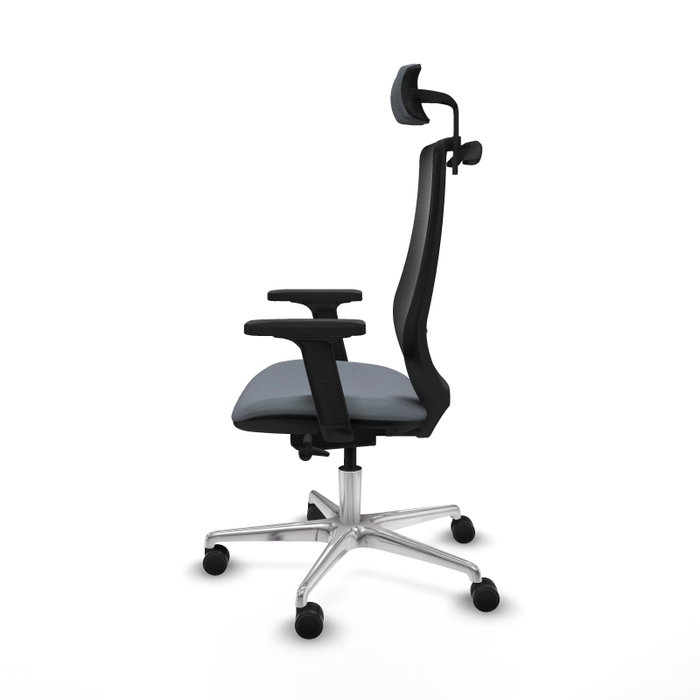 PIQUERAS Y CRESPO Silla de oficina Mardos con mecanismo Sincro/Traslack, Gris y Negro