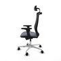 PIQUERAS Y CRESPO Silla de oficina Mardos con mecanismo Sincro/Traslack, Gris y Negro