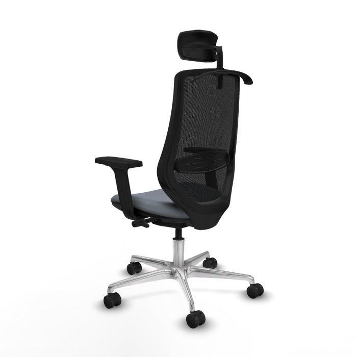 PIQUERAS Y CRESPO Silla de oficina Mardos con mecanismo Sincro/Traslack, Gris y Negro