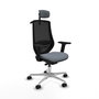 PIQUERAS Y CRESPO Silla de oficina Mardos con mecanismo Sincro/Traslack, Gris y Negro