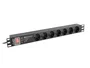 LANBERG Lanberg PDU-PRO-07F-0200-BK PDU 1U 6 salidas AC Negro