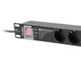 LANBERG Lanberg PDU-PRO-07F-0200-BK PDU 1U 6 salidas AC Negro