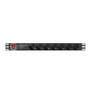 LANBERG PDU-PRO-07F-0200-BK 6 salidas AC 1U Negro