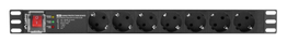 LANBERG PDU-PRO-07F-0200-BK Unidad de Distribución de Energía (PDU) 6 Salidas AC Tipo F Negro