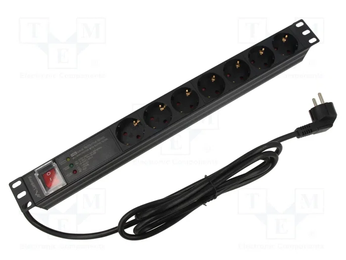 Lanberg Lanberg PDU-PRO-07F-0200-BK 6 salidas AC 1U Negro