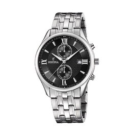 Reloj Hombre Festina F6854/8 Negro Plateado