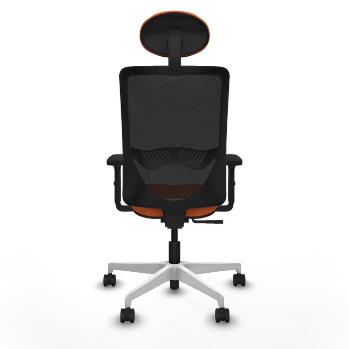 PIQUERAS Y CRESPO Silla de oficina Zulema con mecanismo Sincro, Tela Naranja y Malla Negra PIQUERAS Y CRESPO Silla de oficina Zulema con mecanismo Sincro, Tela Naranja y Malla Negra