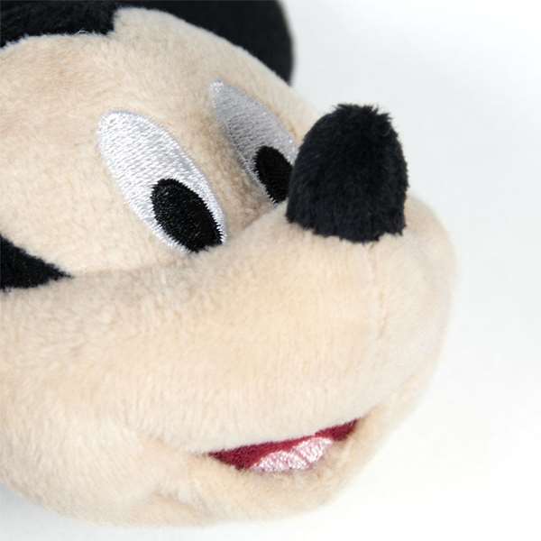 Disney Llavero Peluche Mickey para Coleccionistas - Muñeco de Peluche con Anilla, Material Poliéster, Color Negro