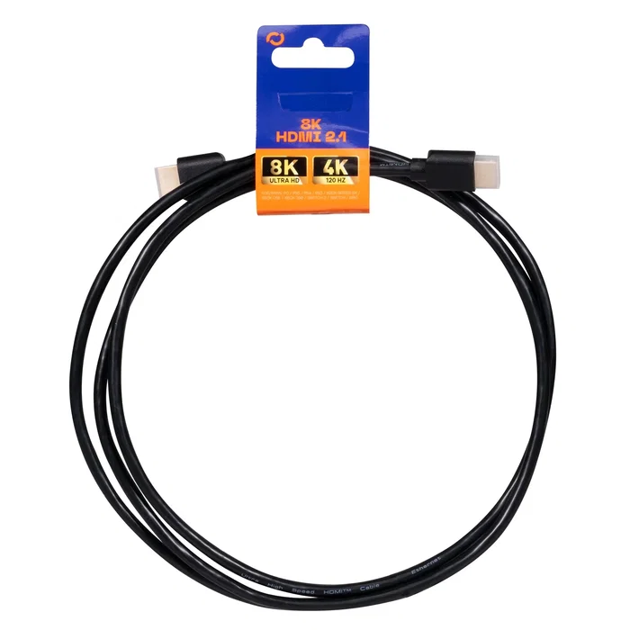 Blade Gaming BL9002 Cable HDMI 2.1 8K Ultra Alta Velocidad 48 Gbps, 2 Metros, 4K/120Hz 8K/60Hz, Conectores Chapados en Oro, Negro - Para Gaming y TV