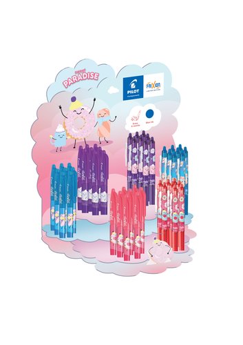 Pilot Expositor de 48 Bolígrafos Frixion Fancy Sweet Paradise Colores Surtidos