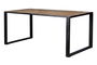 GINER Y COLOMER Mesa Comedor Acacia 8 Plazas Metal Nogal Oscuro