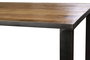 GINER Y COLOMER Mesa Comedor Acacia 8 Plazas Metal Nogal Oscuro
