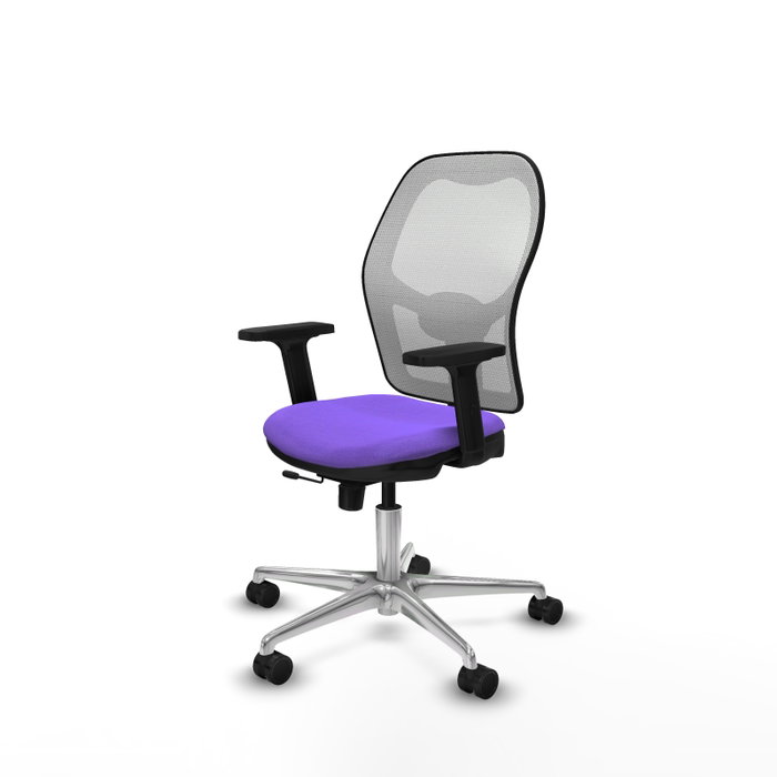 PIQUERAS Y CRESPO Silla de oficina Jorquera con mecanismo Sincro/Traslack, Lila y Blanco