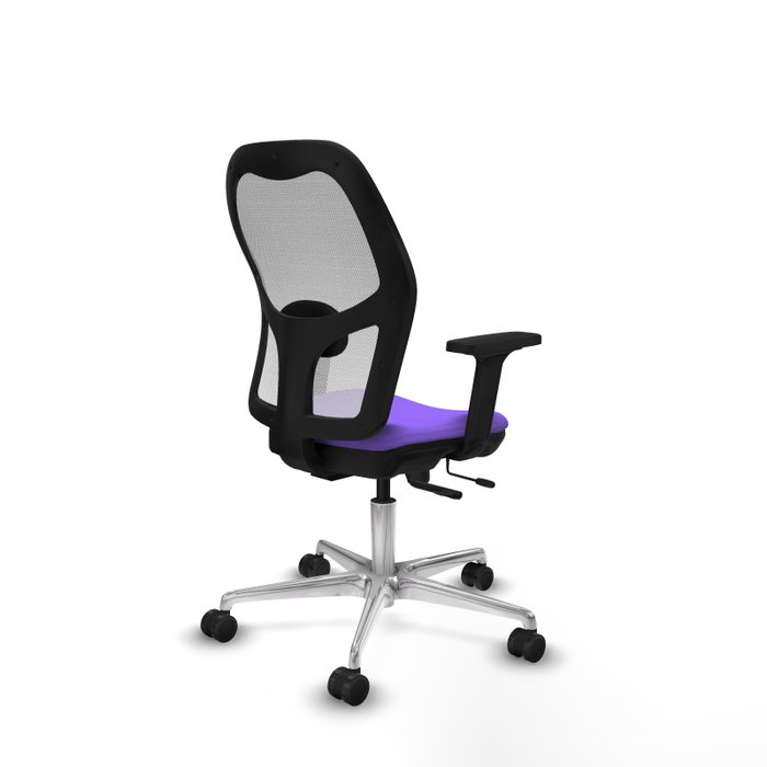 PIQUERAS Y CRESPO Silla de oficina Jorquera con mecanismo Sincro/Traslack, Lila y Blanco