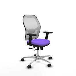 PIQUERAS Y CRESPO Silla de oficina Jorquera con mecanismo Sincro/Traslack, Lila y Blanco