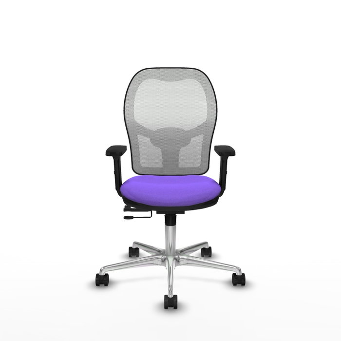 PIQUERAS Y CRESPO Silla de oficina Jorquera con mecanismo Sincro/Traslack, Lila y Blanco