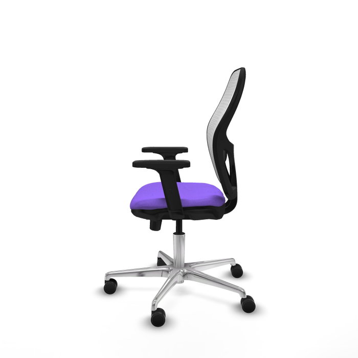 PIQUERAS Y CRESPO Silla de oficina Jorquera con mecanismo Sincro/Traslack, Lila y Blanco