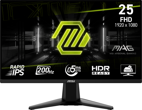 MSI MAG 255F E20 Monitor Gamer 24.5 Pulgadas Full HD Rapid IPS 200 Hz MSI MAG 255F E20 Monitor Gamer 24.5 Pulgadas Full HD Rapid IPS 200 Hz