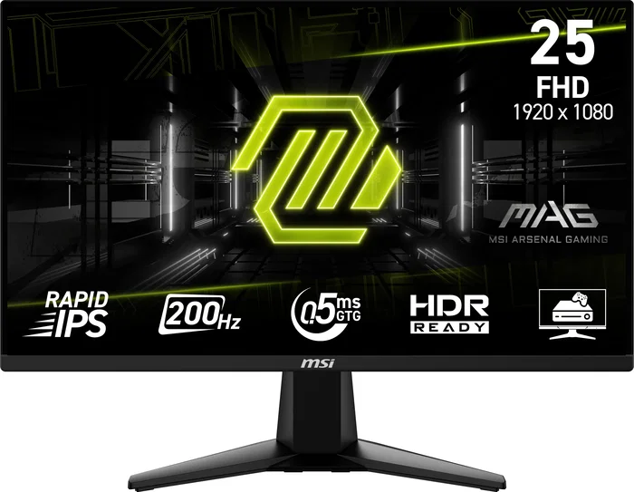 MSI MAG 255F E20 Monitor Gamer 24.5 Pulgadas Full HD Rapid IPS 200 Hz MSI MAG 255F E20 Monitor Gamer 24.5 Pulgadas Full HD Rapid IPS 200 Hz