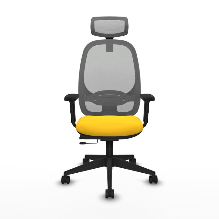 PIQUERAS Y CRESPO Silla de oficina Cilanco con mecanismo Sincro/Traslack Amarillo y Gris PIQUERAS Y CRESPO Silla de oficina Cilanco con mecanismo Sincro/Traslack Amarillo y Gris