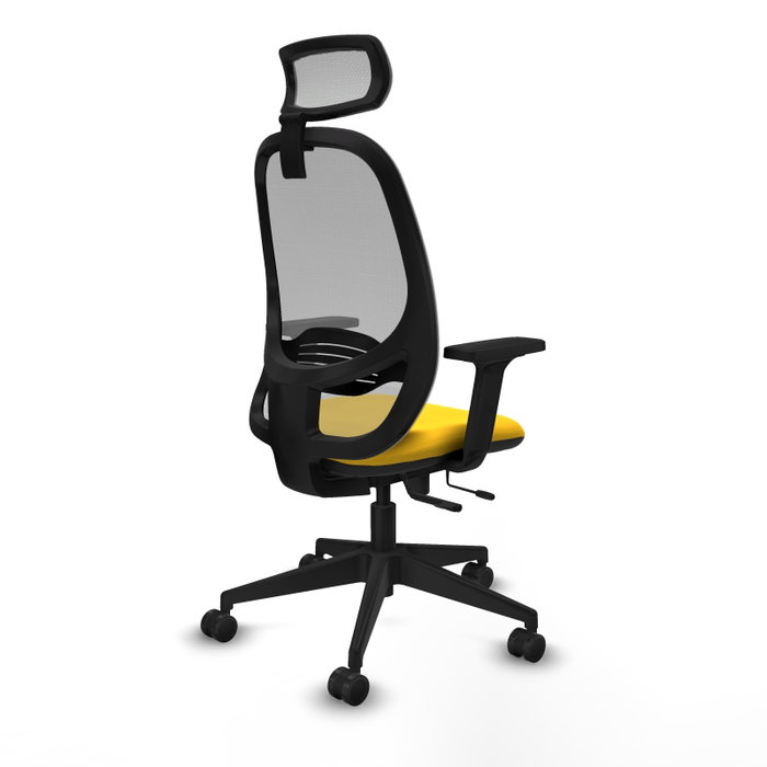 PIQUERAS Y CRESPO Silla de oficina Cilanco con mecanismo Sincro/Traslack Amarillo y Gris PIQUERAS Y CRESPO Silla de oficina Cilanco con mecanismo Sincro/Traslack Amarillo y Gris