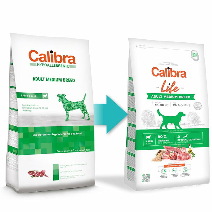 Calibra Dog Life Adult Medium Breed Cordero 12kg Calibra Dog Life Adult Medium Breed Cordero 12kg