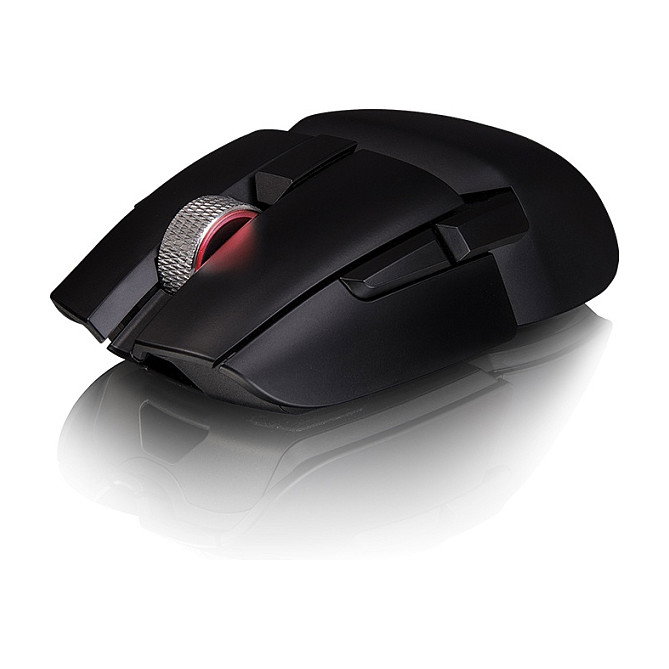 Thermaltake Argent M5 Ratón Gaming Inalámbrico Ambidiestro RGB, Sensor Óptico PMW-3335 16000 DPI, Bluetooth 5.0 y 2.4 GHz RF, 8 Botones Programables, Color Negro