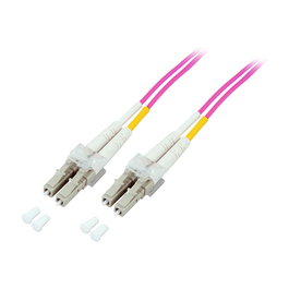 GoodConnections Patch Cable Fibra Óptica Duplex OM4 Multimodo 50/125 LC/LC 3m, Violeta, LSZH, Full Duplex