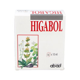 Abad Higabol 14Sbrs - 14 Sobres - Complemento para Desintoxicación Hepática y Etilismo, con Alcachofa y Rábano Negro