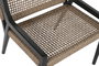 DKD Home Decor Silla de Teca y Fibra Negra