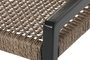 DKD Home Decor Silla de Teca y Fibra Negra