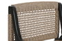 DKD Home Decor Silla de Teca y Fibra Negra
