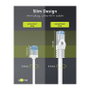 Goobay Ultraflexibles Cat.6a Patchkabel slim U/FTP Blanco 0,5m