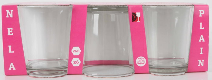 Arcoglass Set de 6 Vasos Nela de 26cl Liso