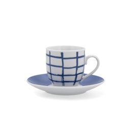Quid Set de 6 Tazas con Plato Kansas Azul