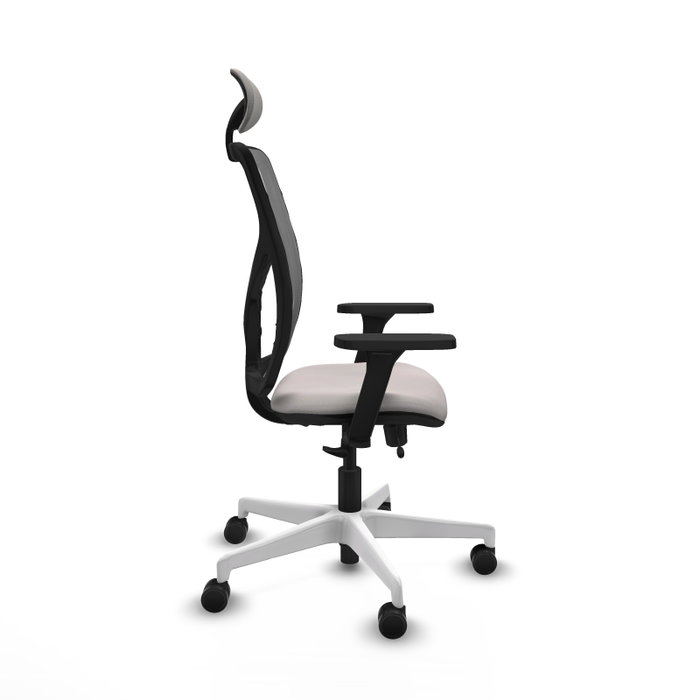 PIQUERAS Y CRESPO Silla de oficina Motilla con mecanismo Sincro/Traslack Blanco y Gris PIQUERAS Y CRESPO Silla de oficina Motilla con mecanismo Sincro/Traslack Blanco y Gris