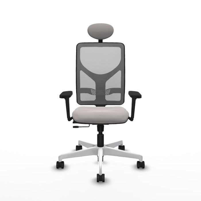 PIQUERAS Y CRESPO Silla de oficina Motilla con mecanismo Sincro/Traslack Blanco y Gris PIQUERAS Y CRESPO Silla de oficina Motilla con mecanismo Sincro/Traslack Blanco y Gris