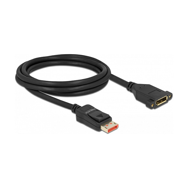 DeLOCK Cable de extensión DisplayPort para instalación en panel 8K 60 Hz 2 m