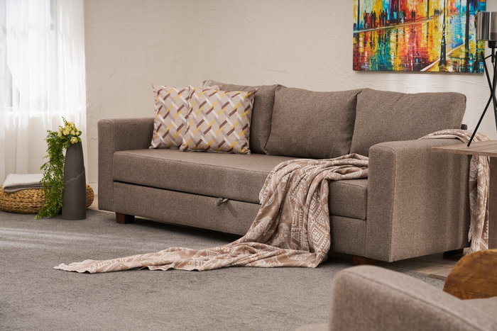 Atelier Del Sofa Aly Arzilla - Brown Sofá-Cama 3 Plazas Marrón 220x80x83 cm