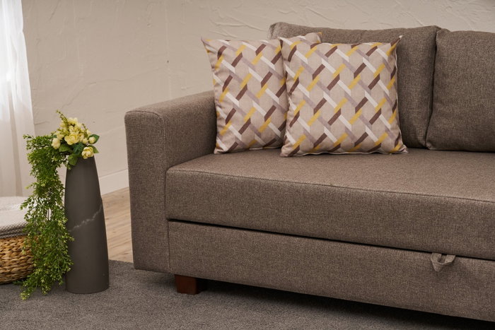 Atelier Del Sofa Aly Arzilla - Brown Sofá-Cama 3 Plazas Marrón 220x80x83 cm