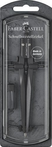 Faber-Castell Compás de Ajuste Rápido Stream Negro Piedra